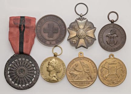 Multiple Lots - FOREIGN MEDALS Lot of 7 French and