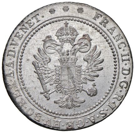 意大利钱币——威尼托省 弗朗切斯科二世·哈布斯堡-洛林（1797-1805） 哈尔——1.5里拉 1