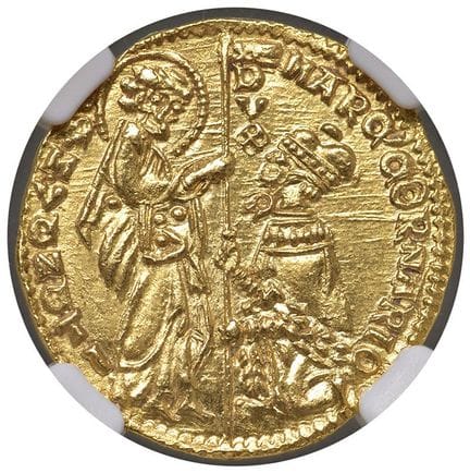 意大利钱币——威尼斯 马尔科·科尔纳（1365-1368）杜卡特币——帕奥卢奇 1 AU（3.54克