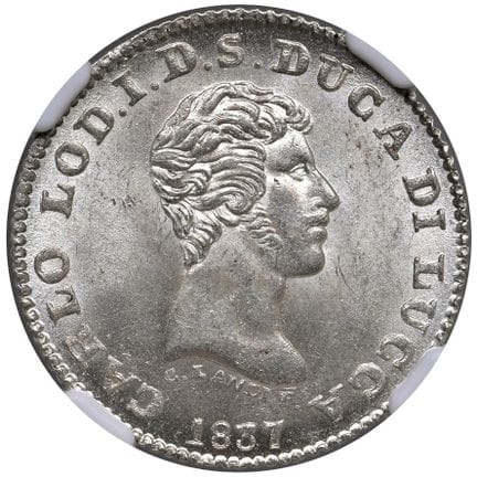 Italian Mints - LUCCA Carlo Ludovico di Borbone (1
