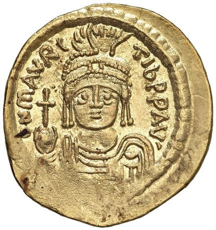 Monedas bizantinas - Mauricio Tiberio (582-602) Co