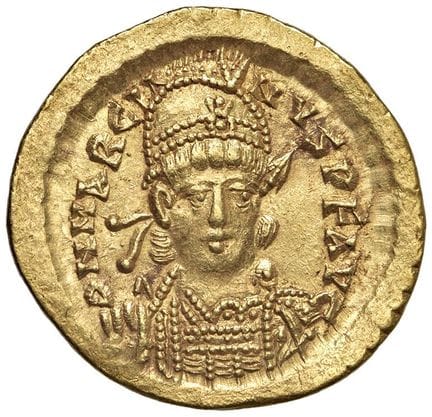 Monedas imperiales romanas - § Marciano (450-457) 