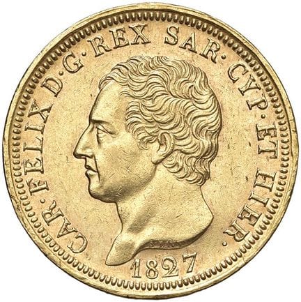 Collection Caruso - Carlo Felice (1821-1831) 80 li