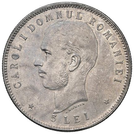 Foreign coins - ROMANIA Carol I (1881-1914) 5 Lei 