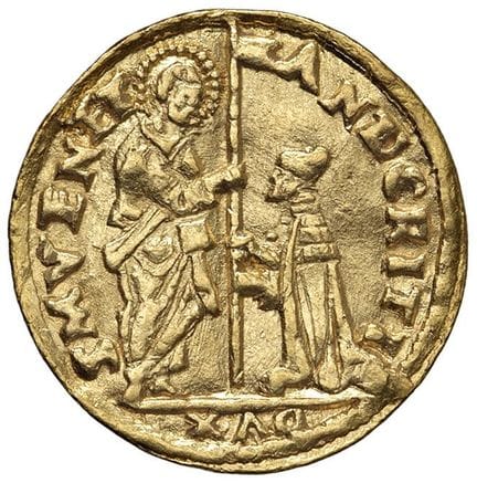 意大利钱币——威尼斯 安德烈亚·格里蒂（1523-1539）半杜卡特——帕奥卢奇 2 AU（1.74
