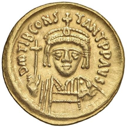 Monedas bizantinas - Tiberio II Constantino (578-5