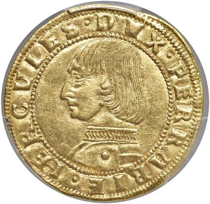 意大利钱币——费拉拉 埃尔科莱一世·德·埃斯特（1471-1505）公国——MIR 250/1； 拉