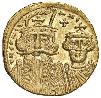 Monedas bizantinas - Constancio II (641-668) Const