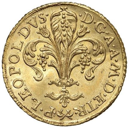 意大利钱币——佛罗伦萨 皮耶罗·莱奥波尔多·德·洛林（1765-1790） 1779年菲奥里诺币——