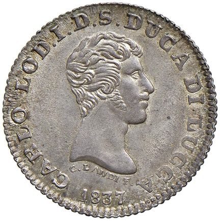 Italian Mints - LUCCA Carlo Ludovico di Borbone (1