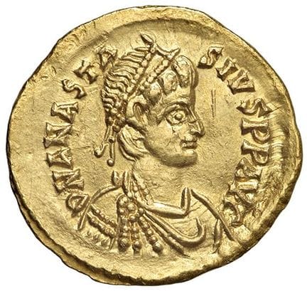Monedas bizantinas - § Anastasio (491-518) Constan