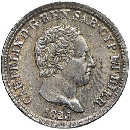 Collection Caruso - Carlo Felice (1821-1831) 50 ce