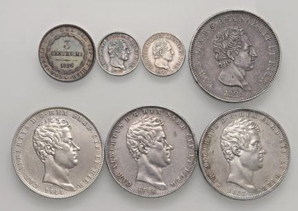 Caruso Collection - Savoia Lotto di 7 monete Carlo