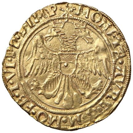 意大利钱币——卡萨莱·古列尔莫二世·帕莱奥洛格（1494-1518）“太阳盾”币——MIR 181 