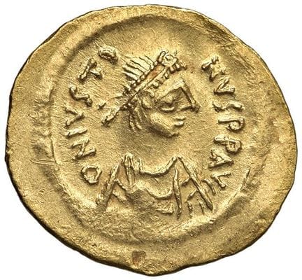 Monedas bizantinas - Justiniano II (565-578) Const