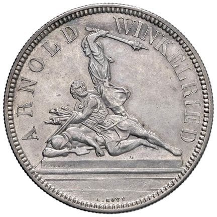 外国硬币 - 瑞士联邦（1848-） 5法郎 1861年尼德瓦尔登射击节 - X S6 AG（24.