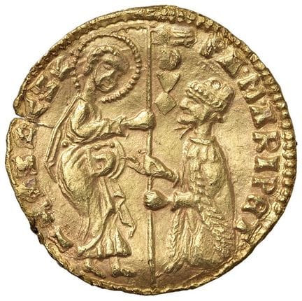 意大利硬币——威尼斯 帕斯夸莱·马利皮耶罗（1457-1462）公爵币——帕奥卢奇 1 AU（3.5