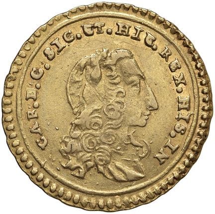 莱奥·文森佐收藏  - 巴勒莫 卡洛·波旁（1734-1759） 1741年盎司币 - 16 AU级