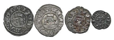 莱奥·文森佐收藏  - 梅西纳 斯威比亚的腓特烈二世（1197-1250） 4枚钱币套装：德纳罗 -