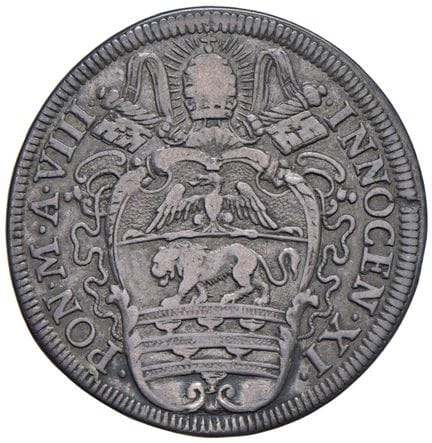 教皇钱币——英诺森十一世（1676-1689）大头币 1684年 第八年 - 铸币编号 76 AG（