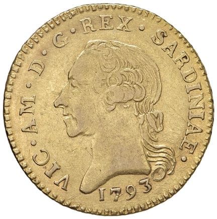 萨伏依王朝——维托里奥·阿梅代奥三世（1773-1796）1793年双金币——《诺米斯马》294号 