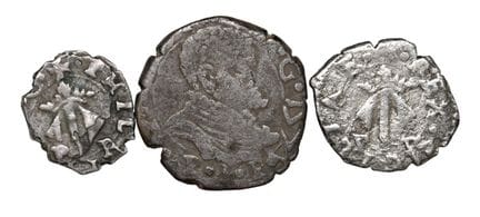 莱奥·文森佐收藏  - 梅西纳 菲利普二世·哈布斯堡（1556-1598） 3枚钱币套装：1574年
