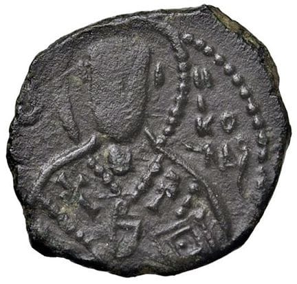 莱奥·文森佐收藏  - 梅西纳 鲁杰罗二世（1105-1154） 福拉罗币，饰圣尼古拉像 - MIR