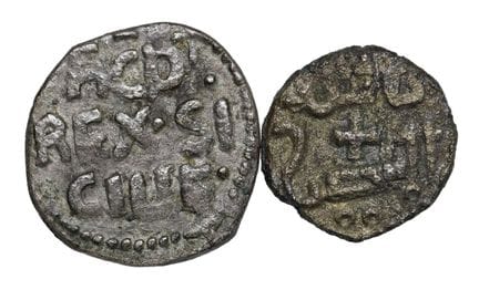 莱奥·文森佐收藏  - 巴勒莫·坦克雷迪（1190-1194） 2枚钱币套装：四分之一特尔塞纳里奥币