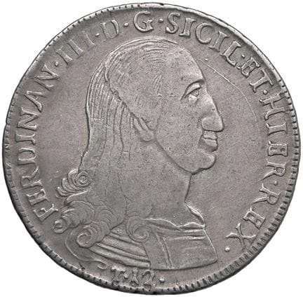 莱奥·文森佐收藏  - 巴勒莫 费迪南多三世·波旁（1759-1816） 1799年12塔里 - 面