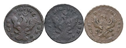 莱奥·文森佐收藏  - 巴勒莫 卡洛·迪·波旁（1734-1759） 3枚钱币套装：格拉诺 1738