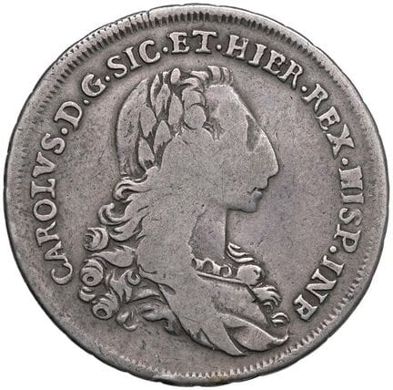 莱奥·文森佐收藏  - 巴勒莫 卡洛·迪·波旁（1734-1759） 1735年6塔里 - 面值35