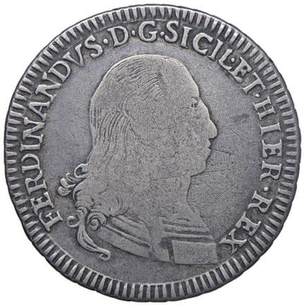 莱奥·文森佐收藏  - 巴勒莫 费迪南多三世·波旁（1759-1816） 1793年6塔里 - 尺寸