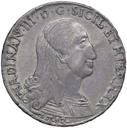 莱奥·文森佐收藏  - 巴勒莫 费迪南多三世·波旁（1759-1816） 1803年12塔里 - 重
