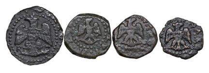 莱奥·文森佐收藏  - 巴勒莫 卡洛二世·哈布斯堡（1665-1700） 4枚钱币套装：1686年格