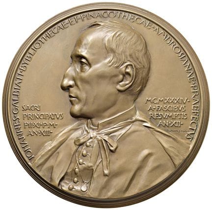 奖章 - 乔瓦尼·加尔比亚蒂（1881-1966） 1934年米兰安布罗西安图书馆馆长任职十周年纪念