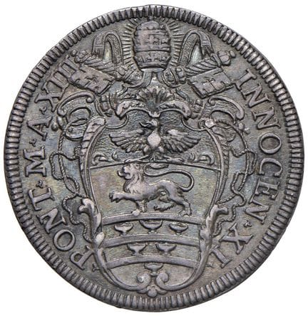 教皇钱币——英诺森十一世（1676-1689）大头币 1688年 第十三年 - 铸币编号 113 A