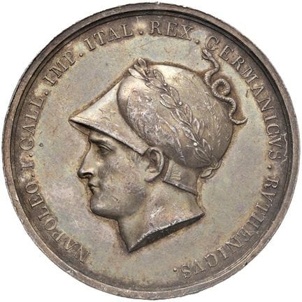 奖章 - 米兰 拿破仑一世（1805-1814） 1805年攻占维也纳纪念章 - 作品：路易吉·曼弗