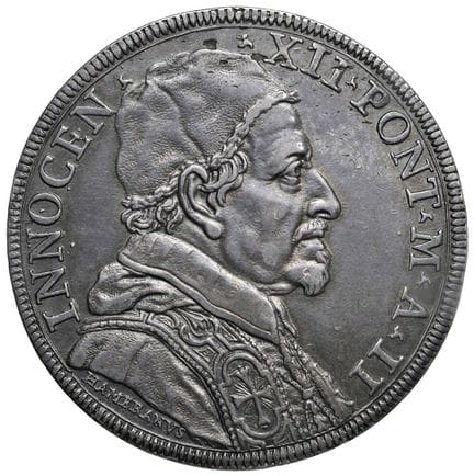 教皇钱币——英诺森十二世（1691-1700）1693年第二年版皮亚斯特币——铸造于8月16日（32