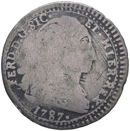 莱奥·文森佐收藏  - 巴勒莫 费迪南多三世·波旁（1759-1816） 1787年2塔里 - 尺寸