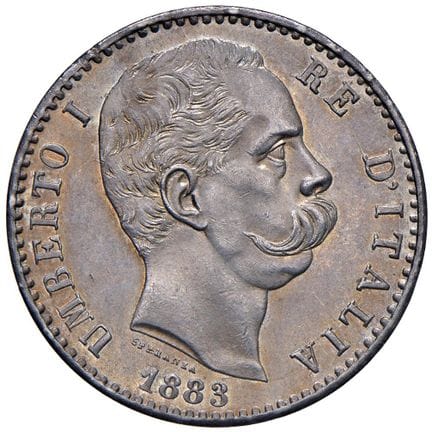 萨瓦 - 翁贝托一世（1887-1900）1883年2里拉 - Nomisma 996 AG - q
