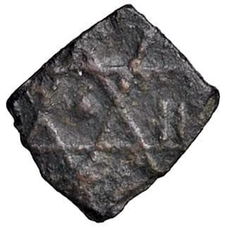 莱奥·文森佐收藏  - 梅西纳·鲁杰罗一世（1072-1101） 卡鲁巴币，背面和正面均有星形图案 