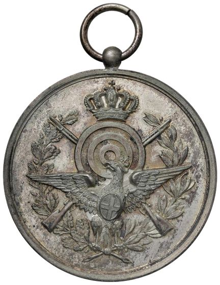 奖章 - 罗马射击比赛 1887年罗马第三届省级射击比赛奖章 - 作品：无署名 - AG（38.71