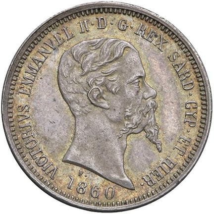 萨伏伊——维托里奥·埃马努埃莱二世（1849-1861）50分 1860年 M——Nomisma 8