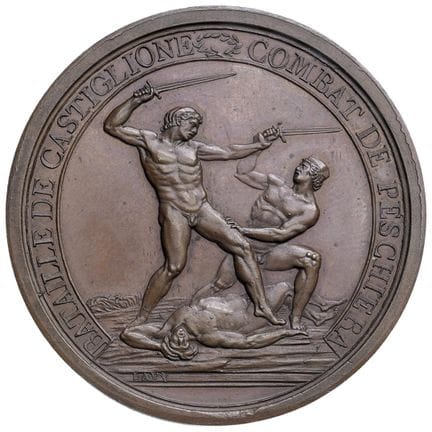 奖章——法国 一枚无年份（1796年）奖章，为纪念意大利军队在卡斯蒂廖内和佩斯基耶拉战役中的胜利而颁