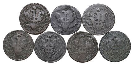 莱奥·文森佐收藏  - 西西里国王维托里奥·阿梅代奥二世（1713-1720） 7枚钱币套装：Gra