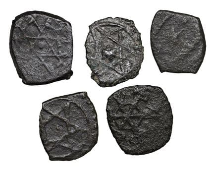 莱奥·文森佐收藏  - 梅西纳 鲁杰罗一世（1072-1101） 鲁杰罗一世或其继任者所藏5枚卡鲁巴