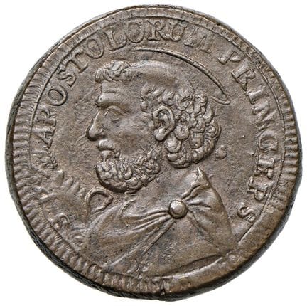 教皇钱币——庇护六世（1775-1799）安科纳——1796年2.5拜奥基——Munt. 144 C