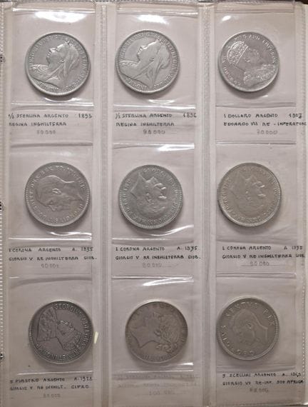 多件套装 - WORLD COINS 19世纪和20世纪26枚银币相册。恕不接受退货。- 待查验