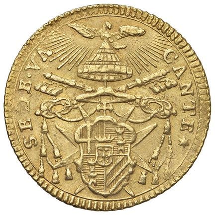 教皇硬币——教宗空位期（1774年）1774年泽奇诺银币——1枚 AU级（3.41克）RR - SP