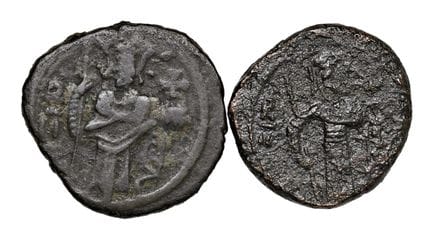 莱奥·文森佐收藏  - 梅西纳·鲁杰罗二世（1105-1154） 2枚MIR 17型和20型双福拉里